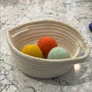 Lovevery Basket with Colorful Felt Balls
